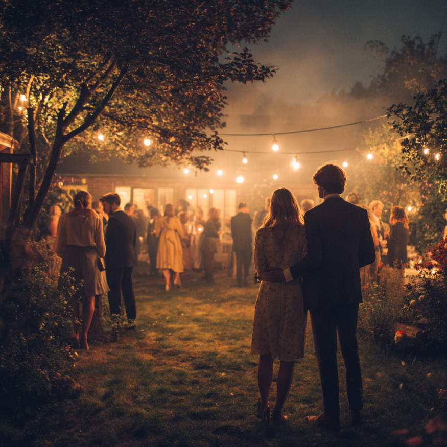 Una fiesta posterior a la boda | Fuente: Midjourney