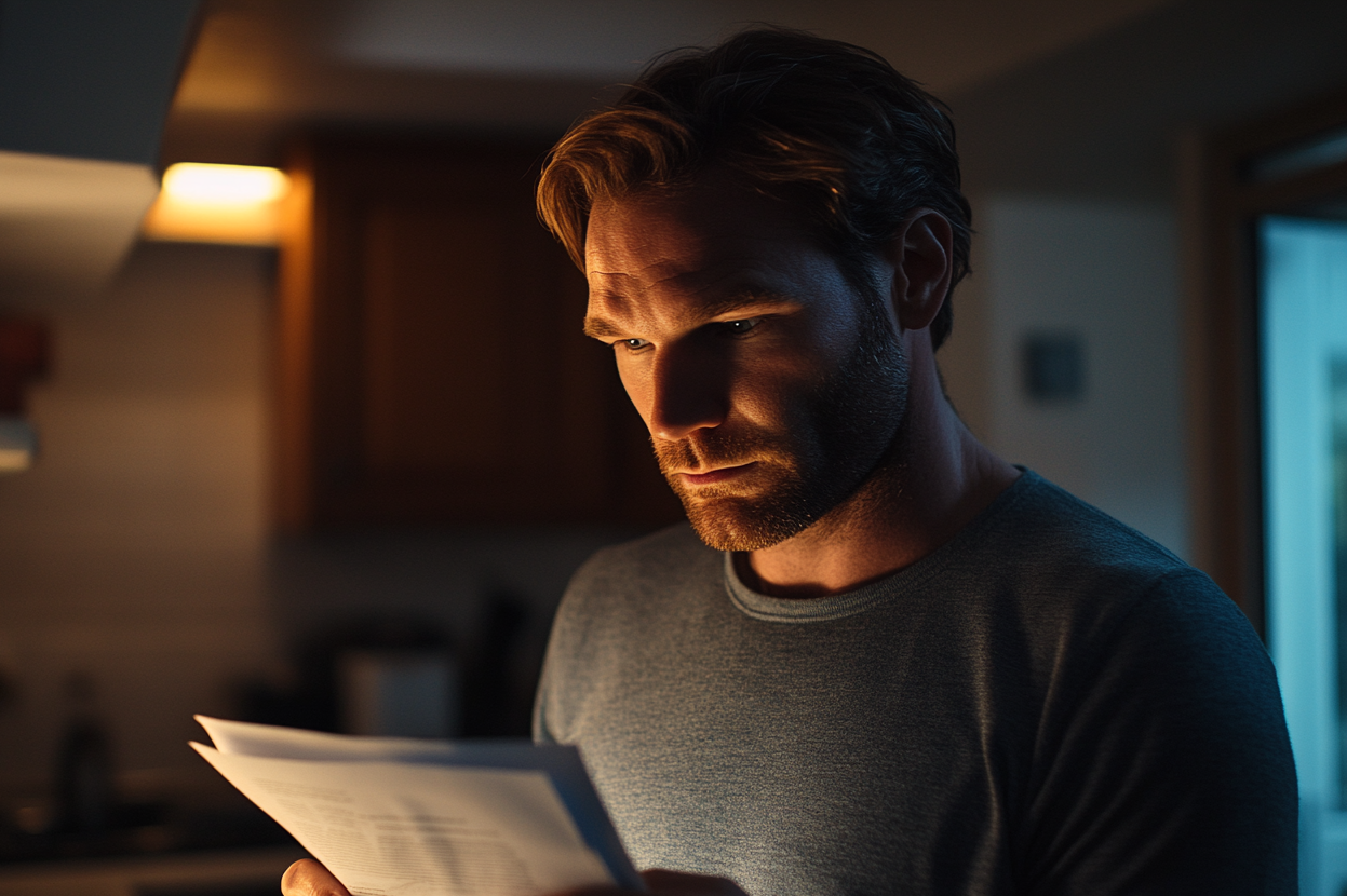 Un hombre leyendo documentos | Fuente: Midjourney