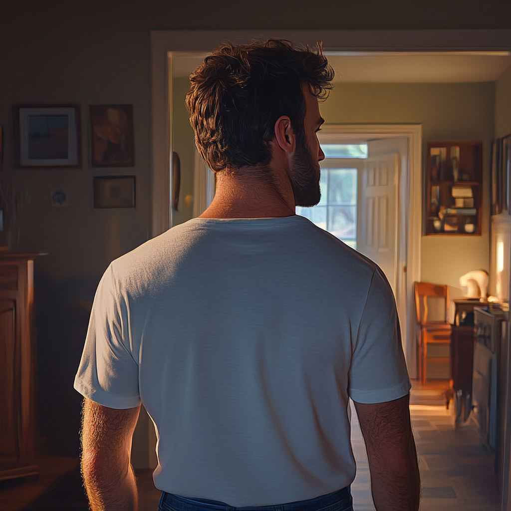 Un hombre se dirige hacia la puerta | Fuente: Midjourney