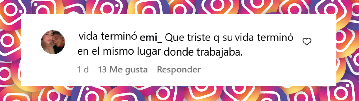 Mensaje de un usuario sobre la muerte de "Micky Hair". | Fuente: Instagram.com/micky_hair