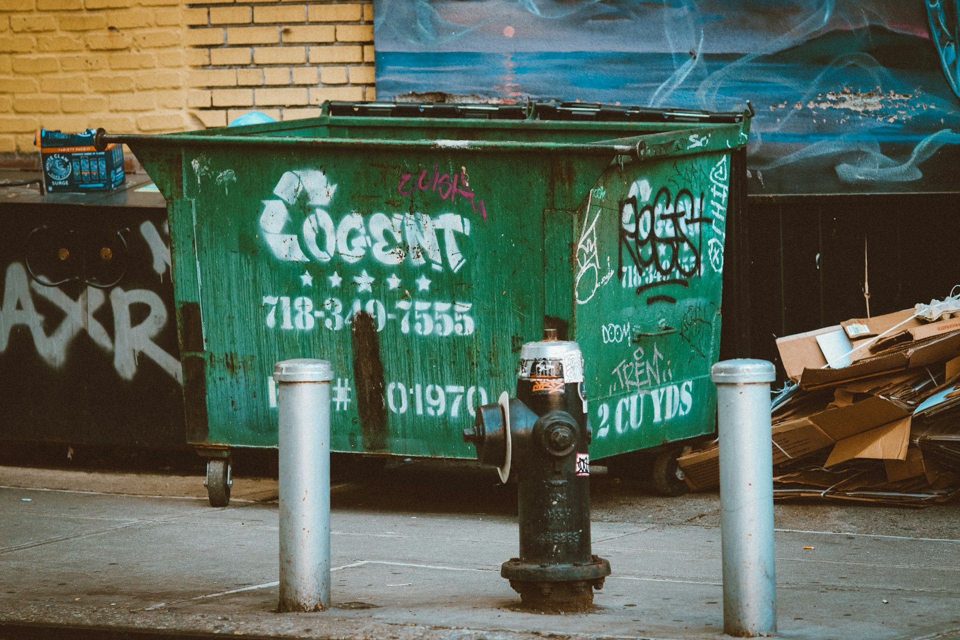 Un contenedor de basura en la calle | Fuente: Unsplash