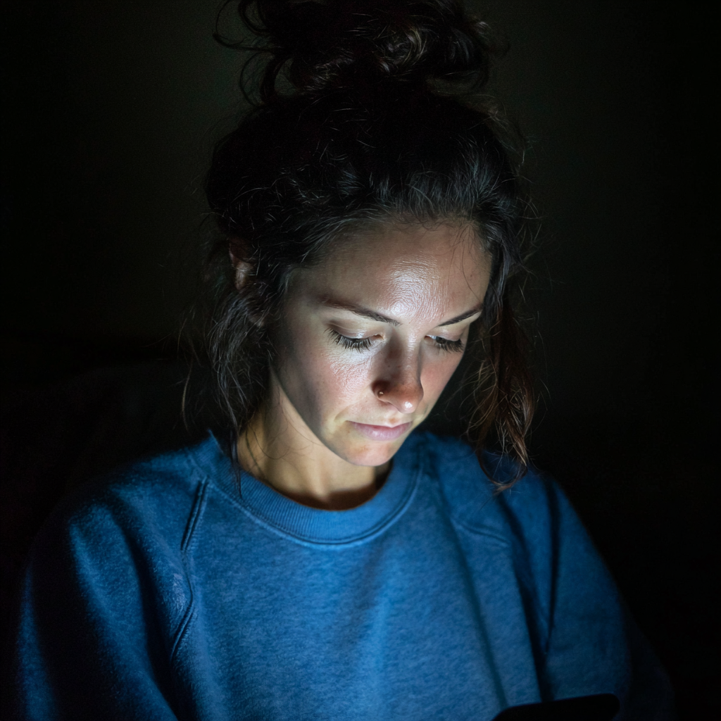 Una mujer utilizando un teléfono móvil | Fuente: Midjourney