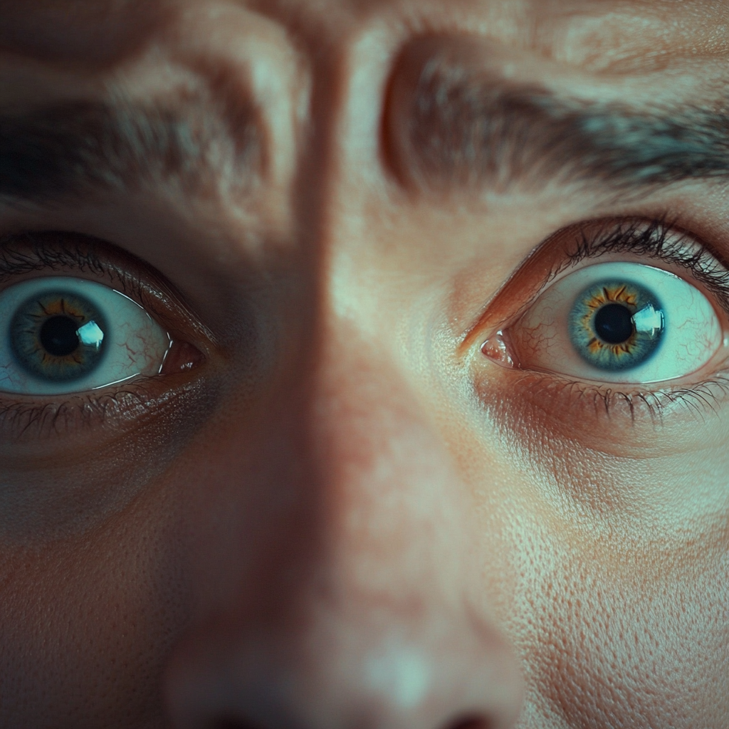 Primer plano de los ojos de un hombre | Fuente: Midjourney