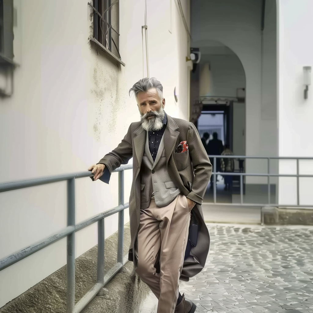 Un hombre mayor con traje | Fuente: Midjourney