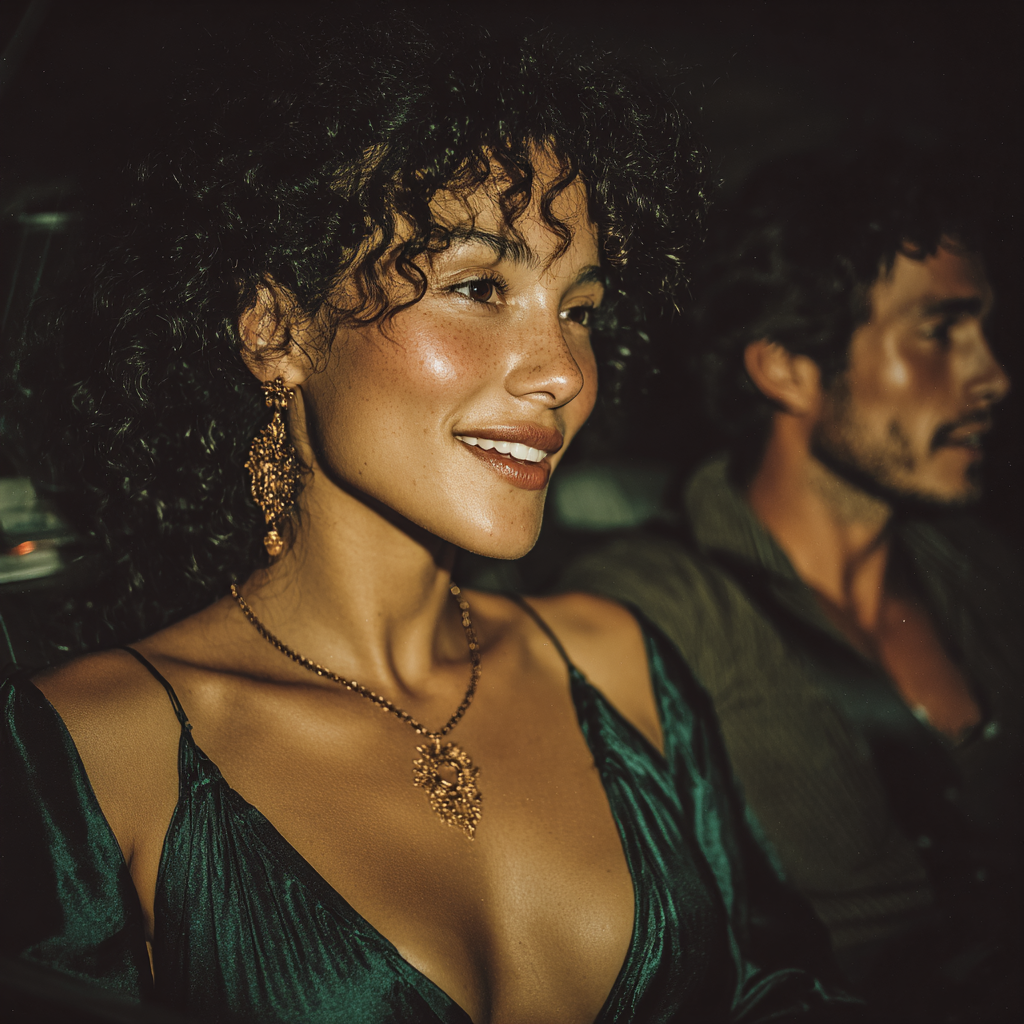 Una pareja feliz conduciendo | Fuente: Midjourney