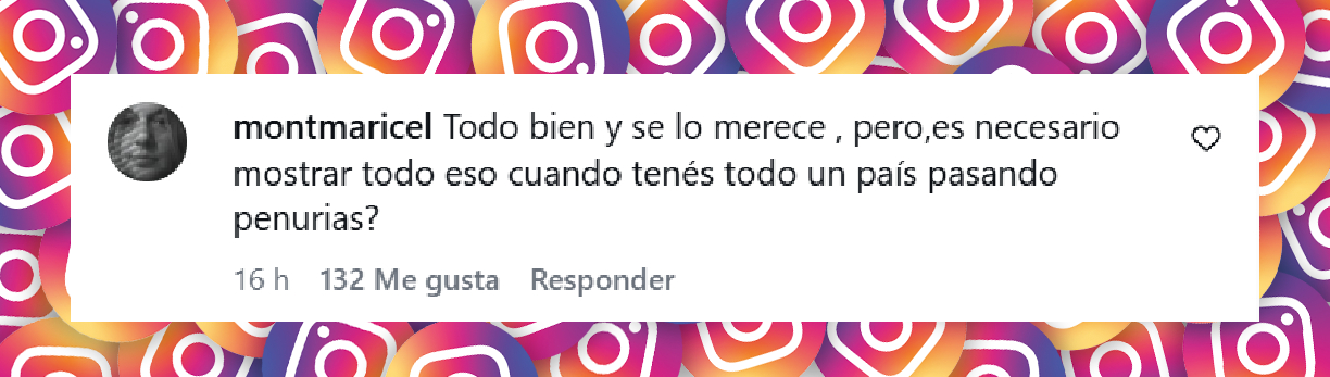Comentario de una usuaria al ver la mesa de la cena navideña de la familia Messi. | Fuente: Instagram/@diariolacapital